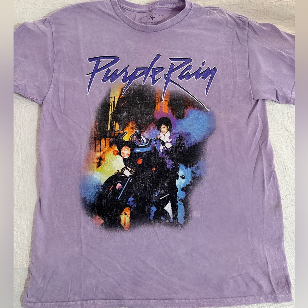 Prince Vintage Purple Rain T-Shirt Large
